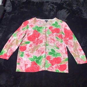 Talbots Petites “Lilly Pulitzer” Inspired Cardigan